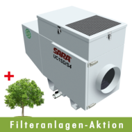 Emulsionsnebel-Abscheider UC2SD/S4 (rechts) mit Regler
